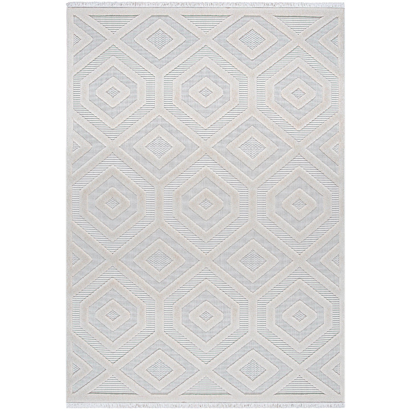 Range 9800 beige hochqualitativer Boho-Designer Teppich, moderne Musterung