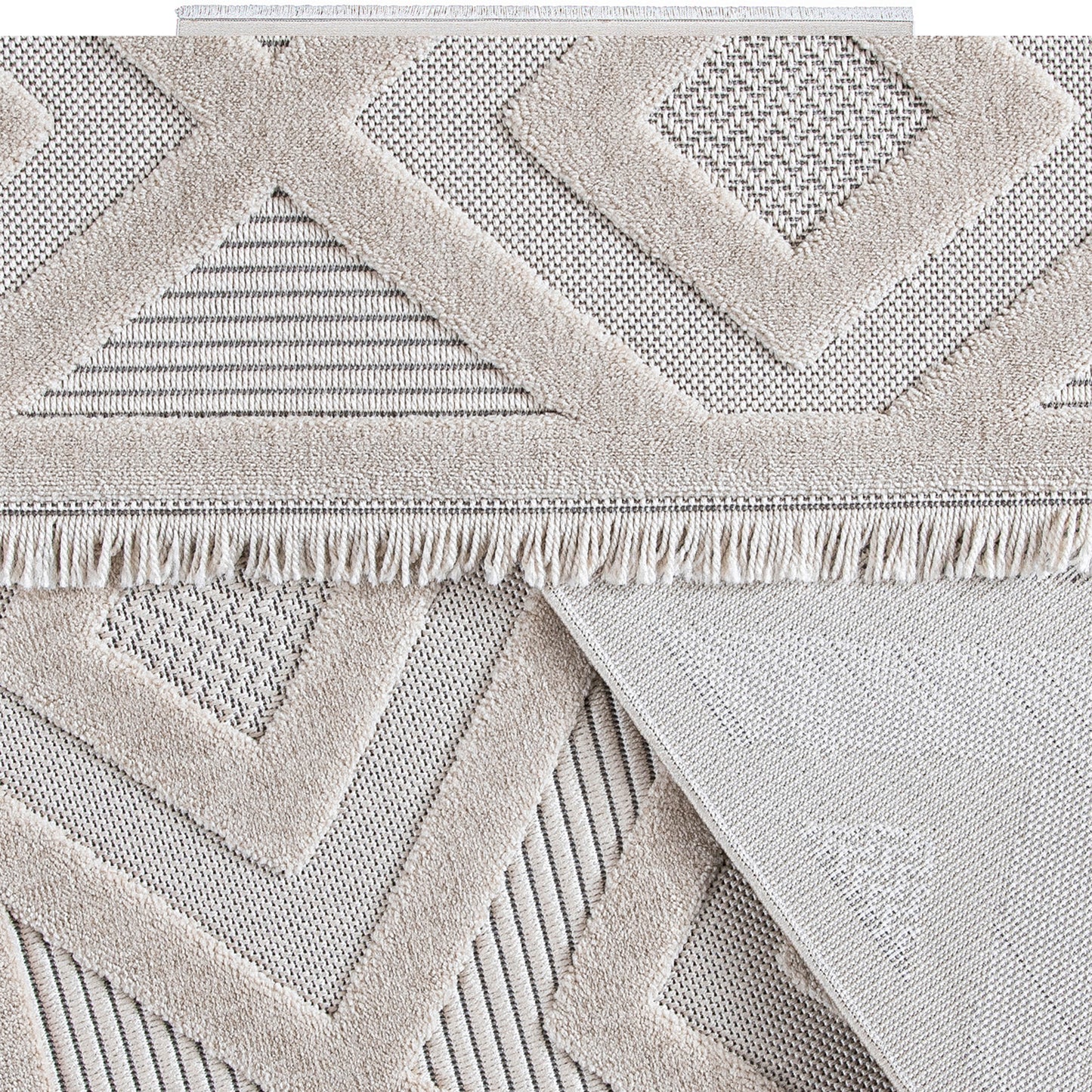 Range 9800 beige hochqualitativer Boho-Designer Teppich, moderne Musterung