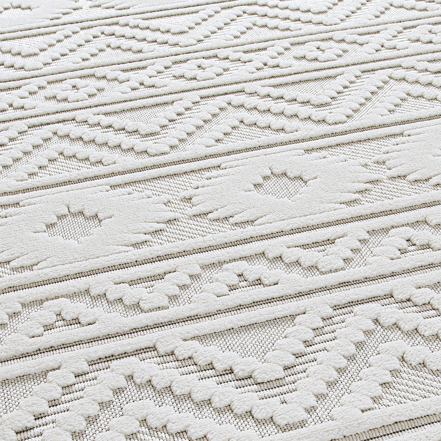 Range 9820 creme hochqualitativer Boho-Designer Teppich, moderne Musterung