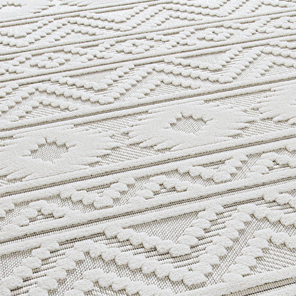 Range 9820 creme hochqualitativer Boho-Designer Teppich, moderne Musterung