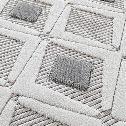 Range 9830 beige hochqualitativer Boho-Designer Teppich, moderne Musterung
