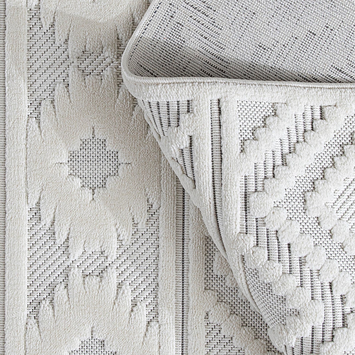 Range 9820 creme hochqualitativer Boho-Designer Teppich, moderne Musterung