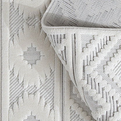 Range 9820 creme hochqualitativer Boho-Designer Teppich, moderne Musterung
