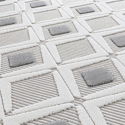 Range 9830 beige hochqualitativer Boho-Designer Teppich, moderne Musterung