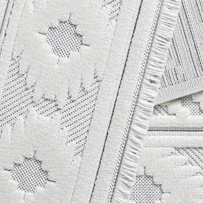 Range 9820 creme hochqualitativer Boho-Designer Teppich, moderne Musterung