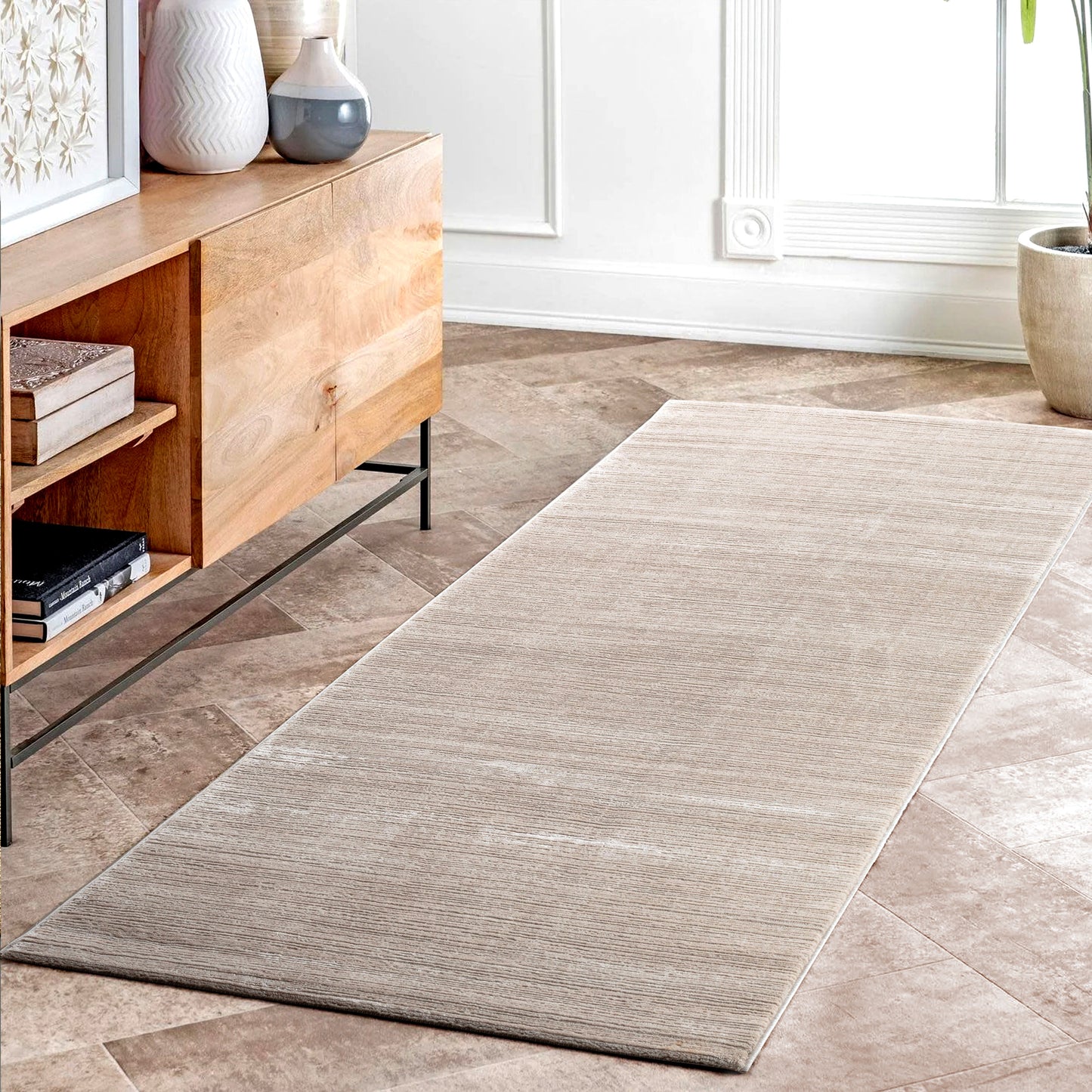 Lima 1050 beige hochqualitativer Moderner Designer Teppich