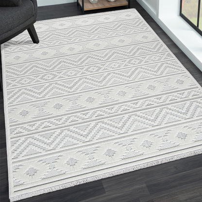 Range 9820 creme hochqualitativer Boho-Designer Teppich, moderne Musterung
