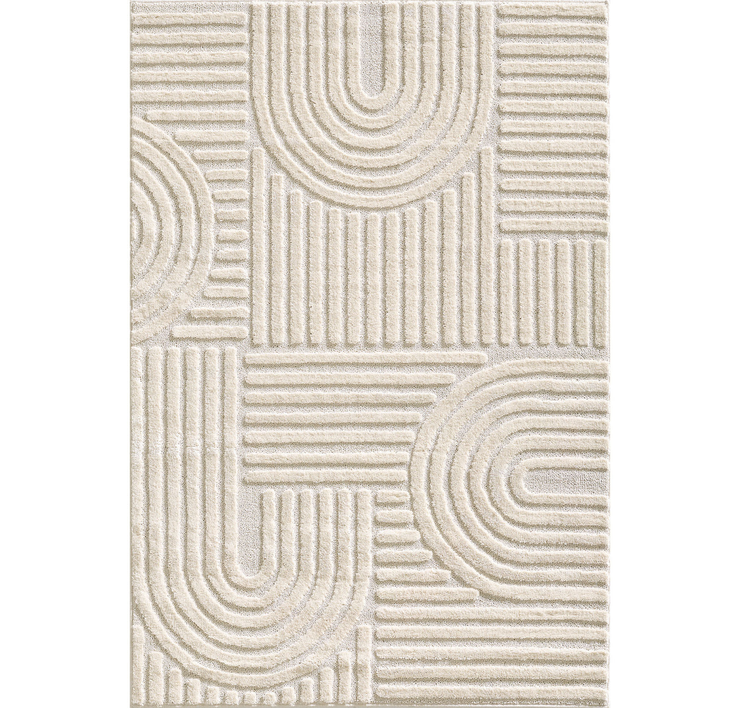 Aliya 1121 creme Boho-Stil Teppich Hochtief Musterung