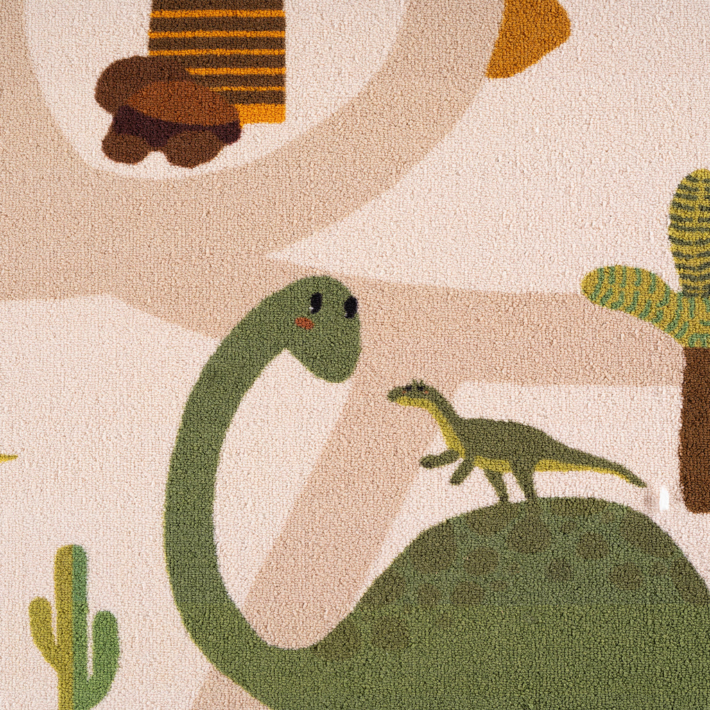 Mini 1131 beige Dinosaurier Muster