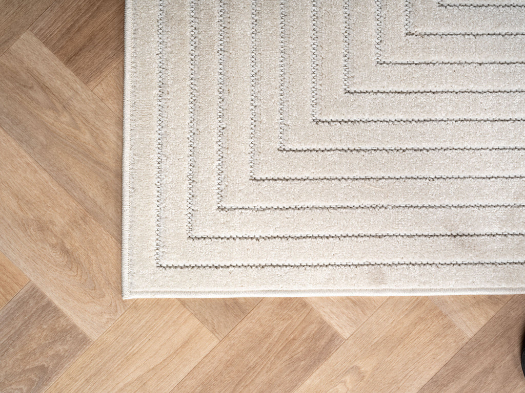 Nora 1202 creme moderner Designer Teppich