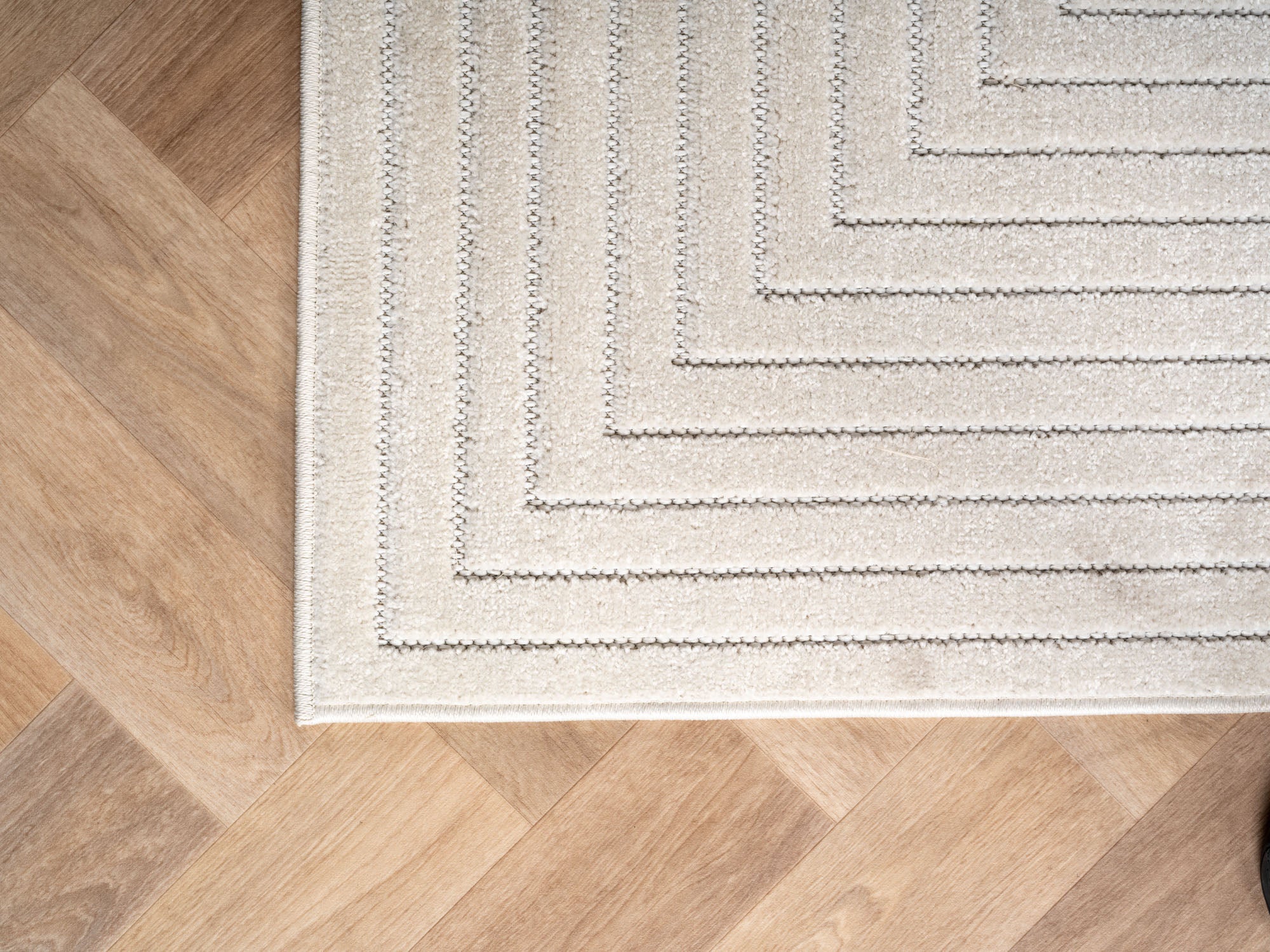 Nora 1202 creme moderner Designer Teppich