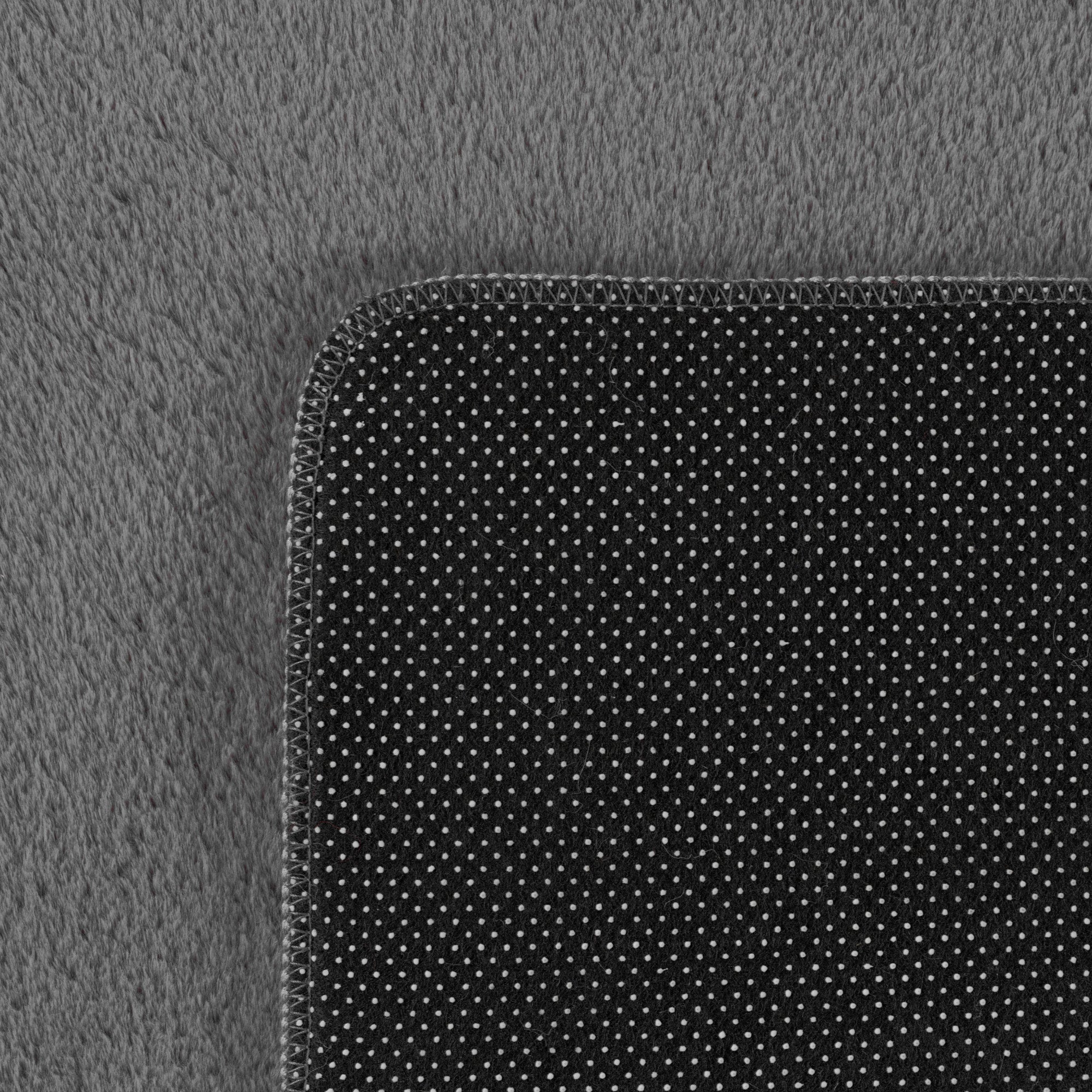 Amber 1400 grau kuschelig & weich Plüschteppich