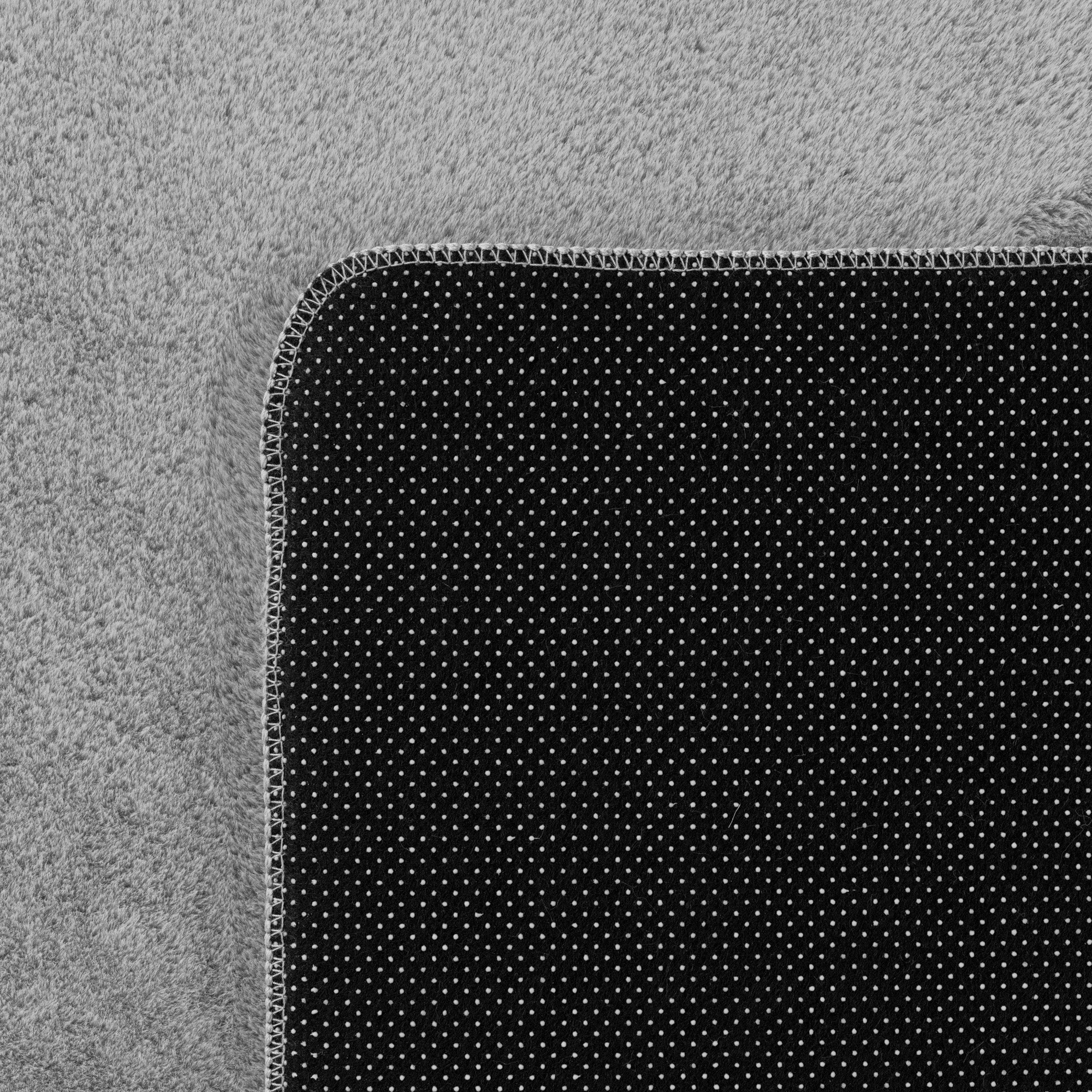 Amber 1400 hellgrau kuschelig & weich Plüschteppich