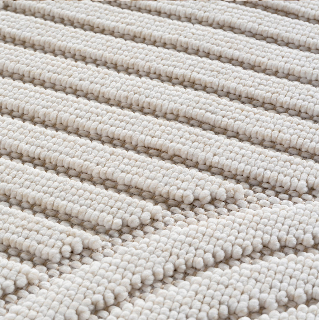 Hira 2201 creme, geflochtener weichflor Teppich, tolle Musterungen