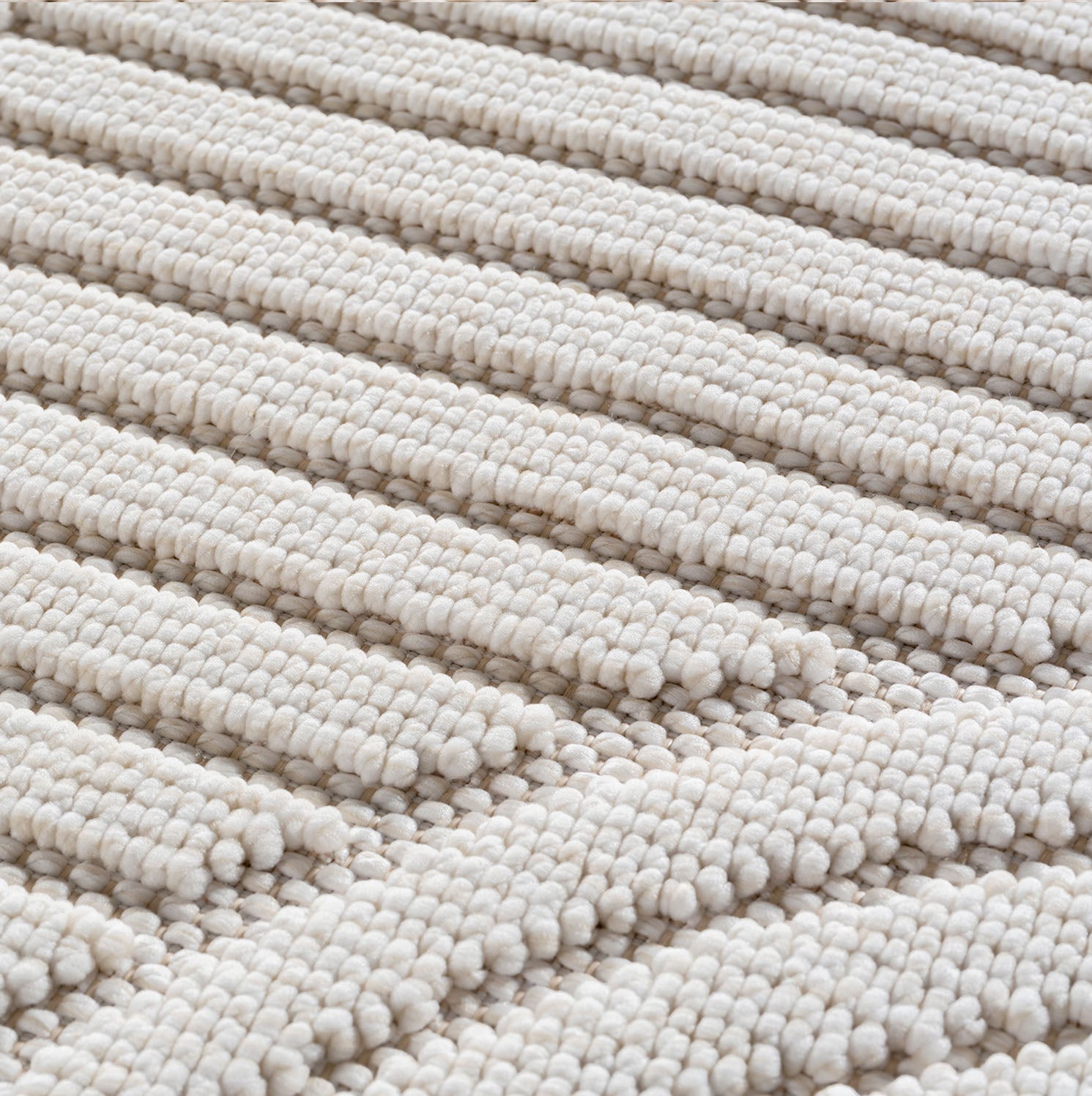 Hira 2201 creme, geflochtener weichflor Teppich, tolle Musterungen