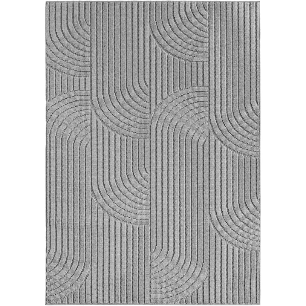 Hira 2201 grau, geflochtener weichflor Teppich, tolle Musterungen