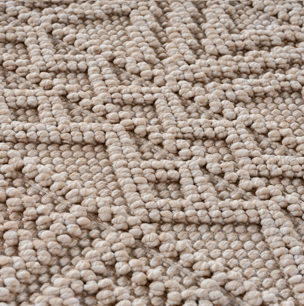 Hira 2202 beige, geflochtener weichflor Teppich, tolle Musterungen