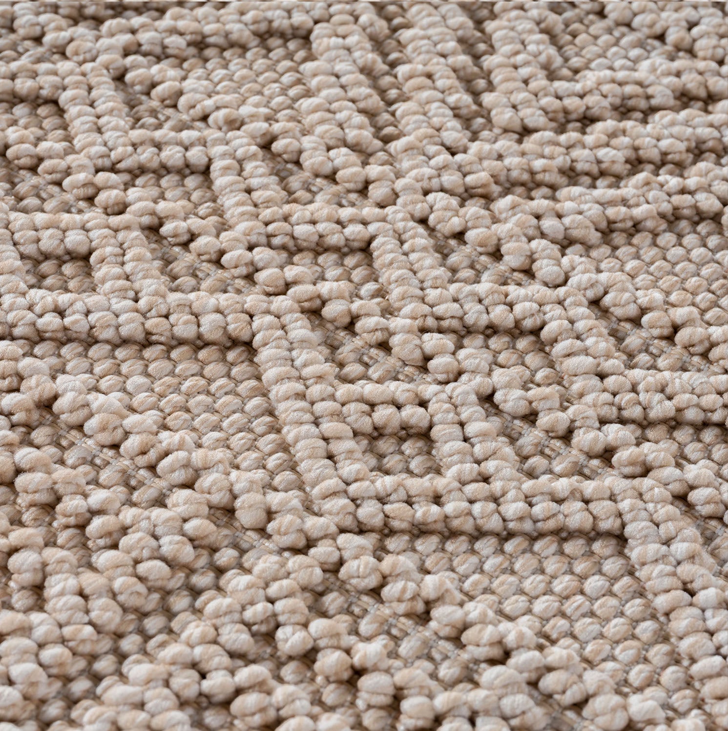 Hira 2202 beige, geflochtener weichflor Teppich, tolle Musterungen