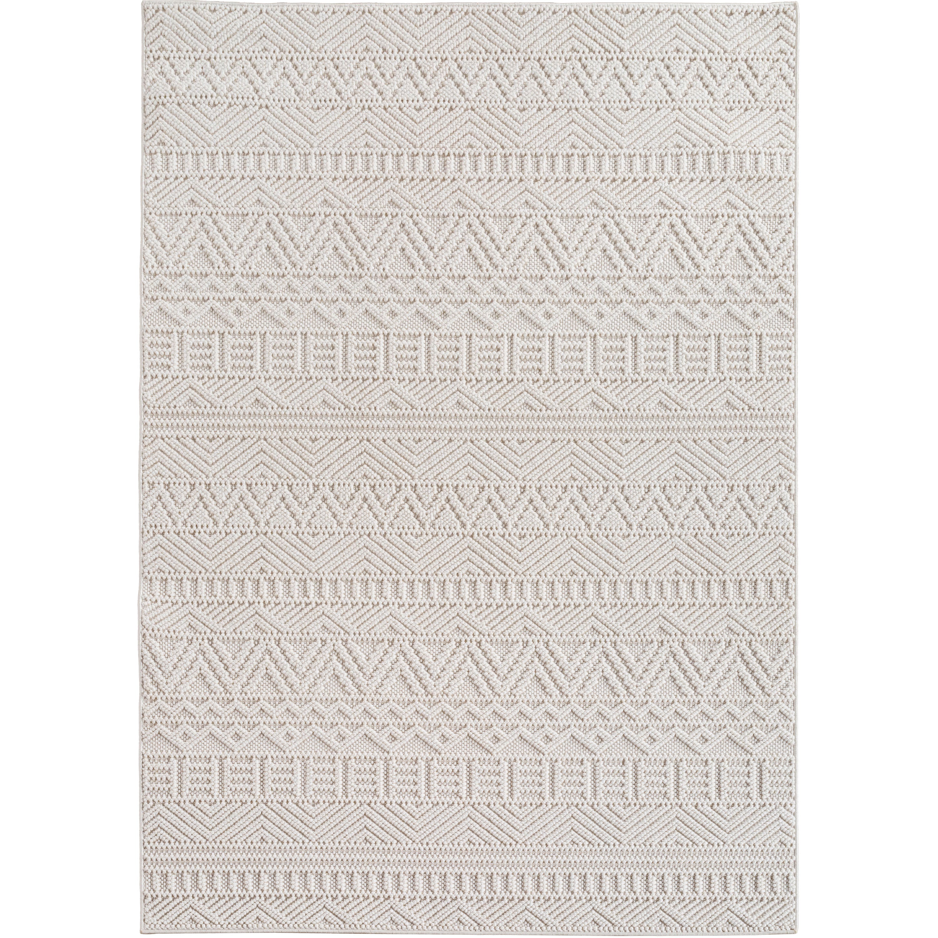 Hira 2202 creme, geflochtener weichflor Teppich, tolle Musterungen