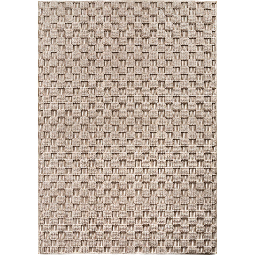Hira 2203 beige, geflochtener weichflor Teppich, tolle Musterungen
