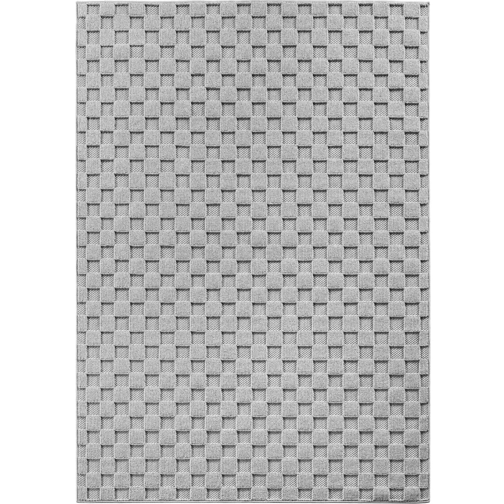 Hira 2203 grau, geflochtener weichflor Teppich, tolle Musterungen