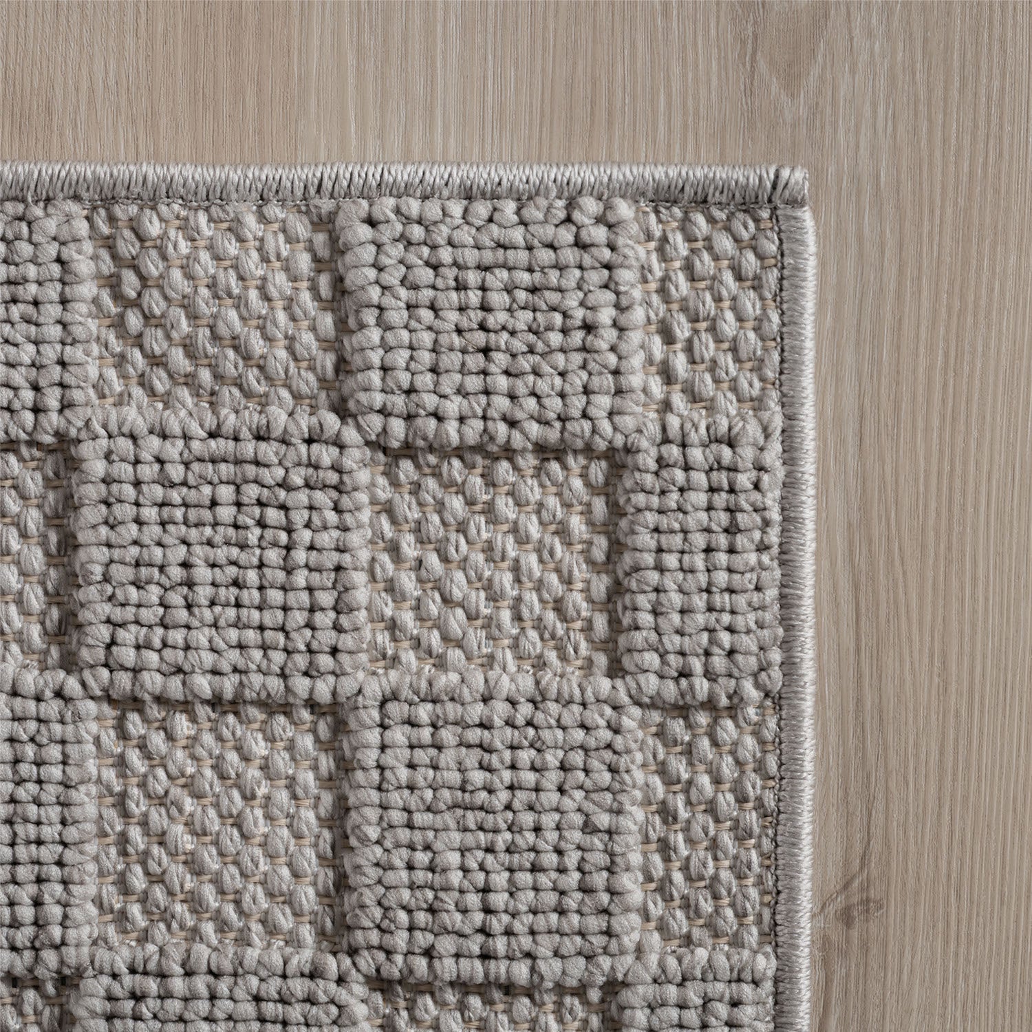 Hira 2203 grau, geflochtener weichflor Teppich, tolle Musterungen