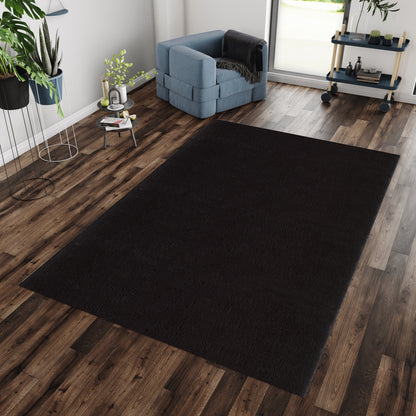 Cuddly 2600 black Plüschteppich kuschelig & weich