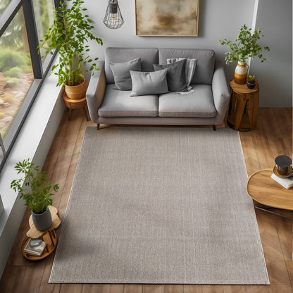 Lena 430 braun / Weichflor Teppich geflochten