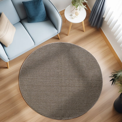 Lena 430 braun / Weichflor Teppich geflochten