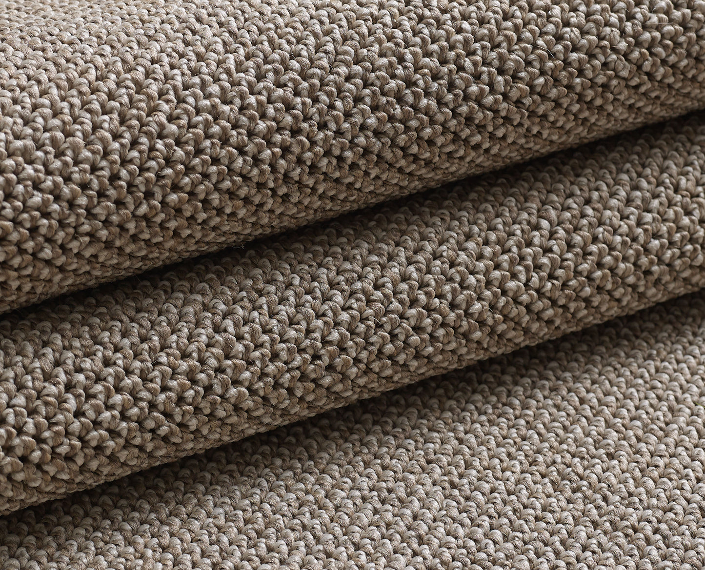 Lena 430 braun / Weichflor Teppich geflochten