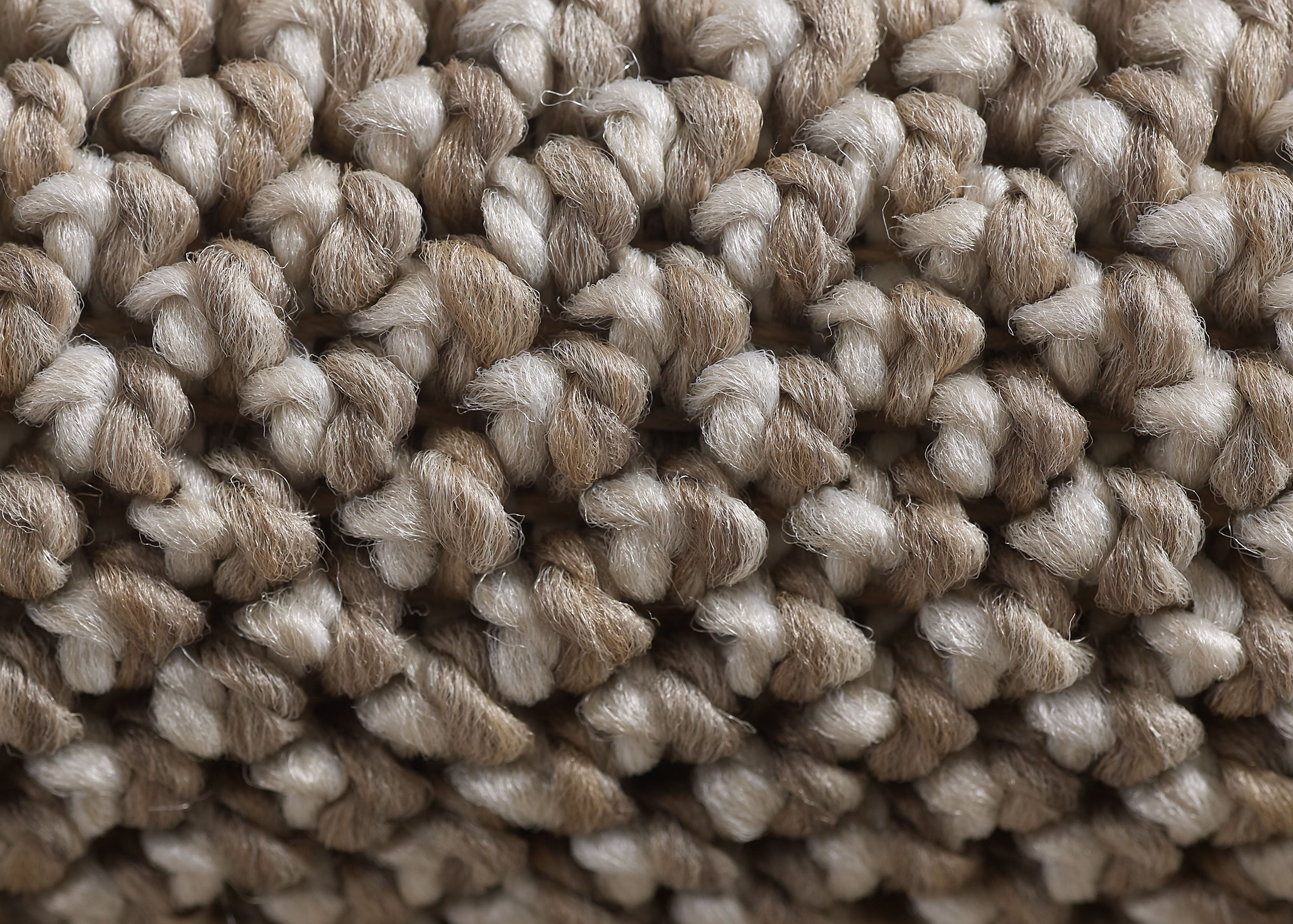 Lena 4300 braun geflochtener Weichflor Teppich