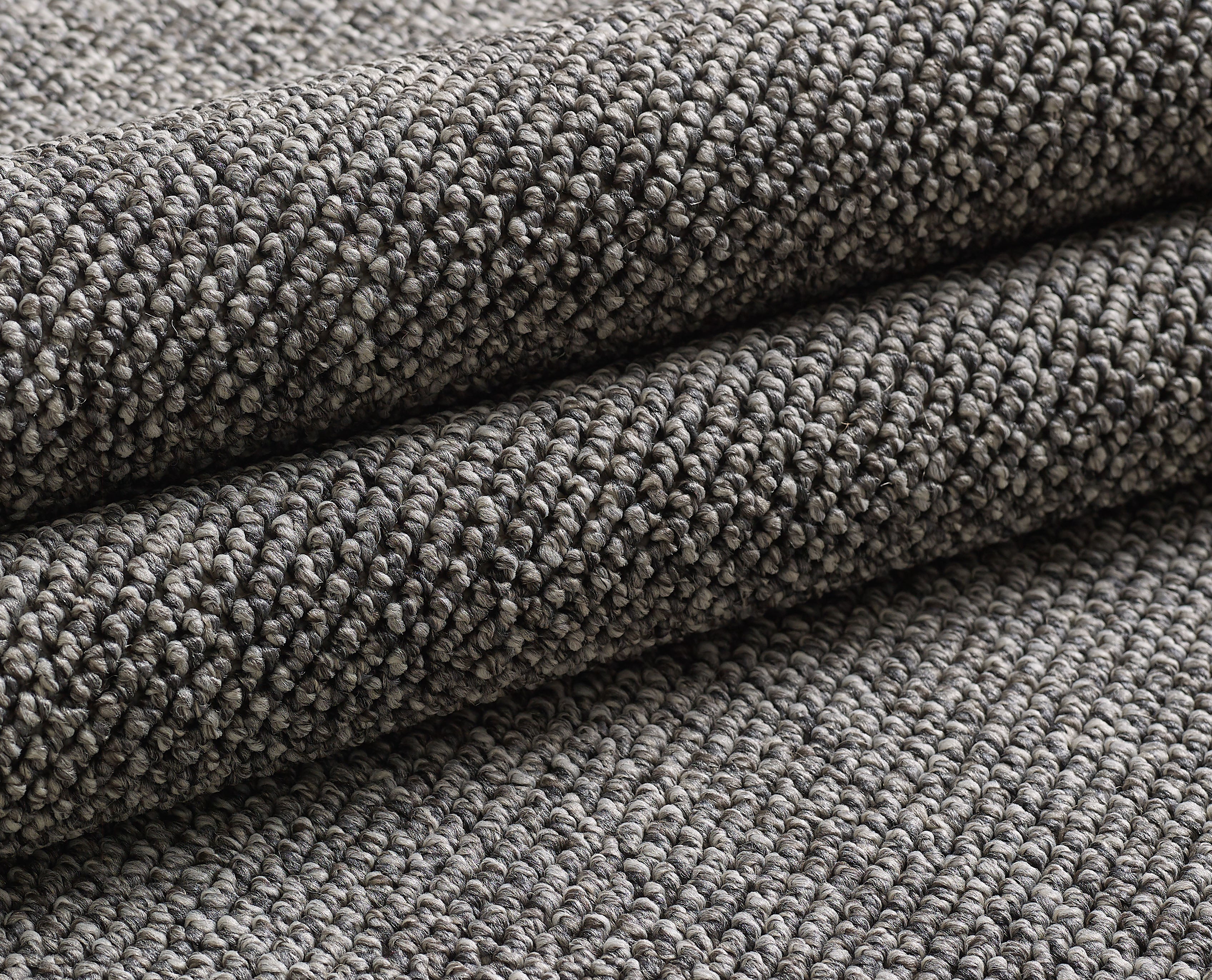 Lena 4300 grau geflochtener Weichflor Teppich