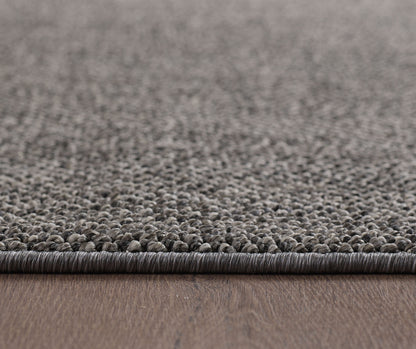 Lena 430 grau / Weichflor Teppich geflochten