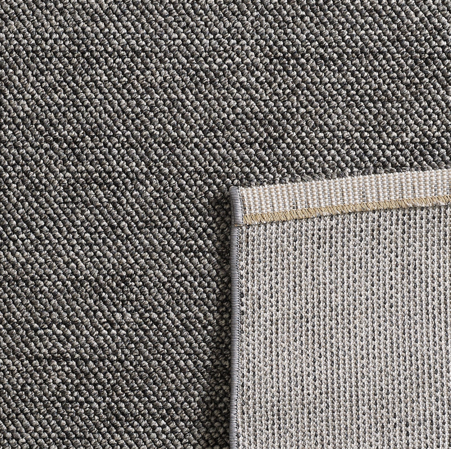 Lena 430 grau / Weichflor Teppich geflochten
