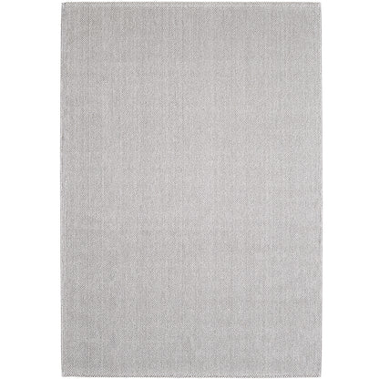 Lena 430 silber / Weichflor Teppich geflochten