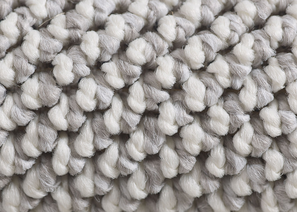 Lena 4300 hellgrau geflochtener Weichflor Teppich