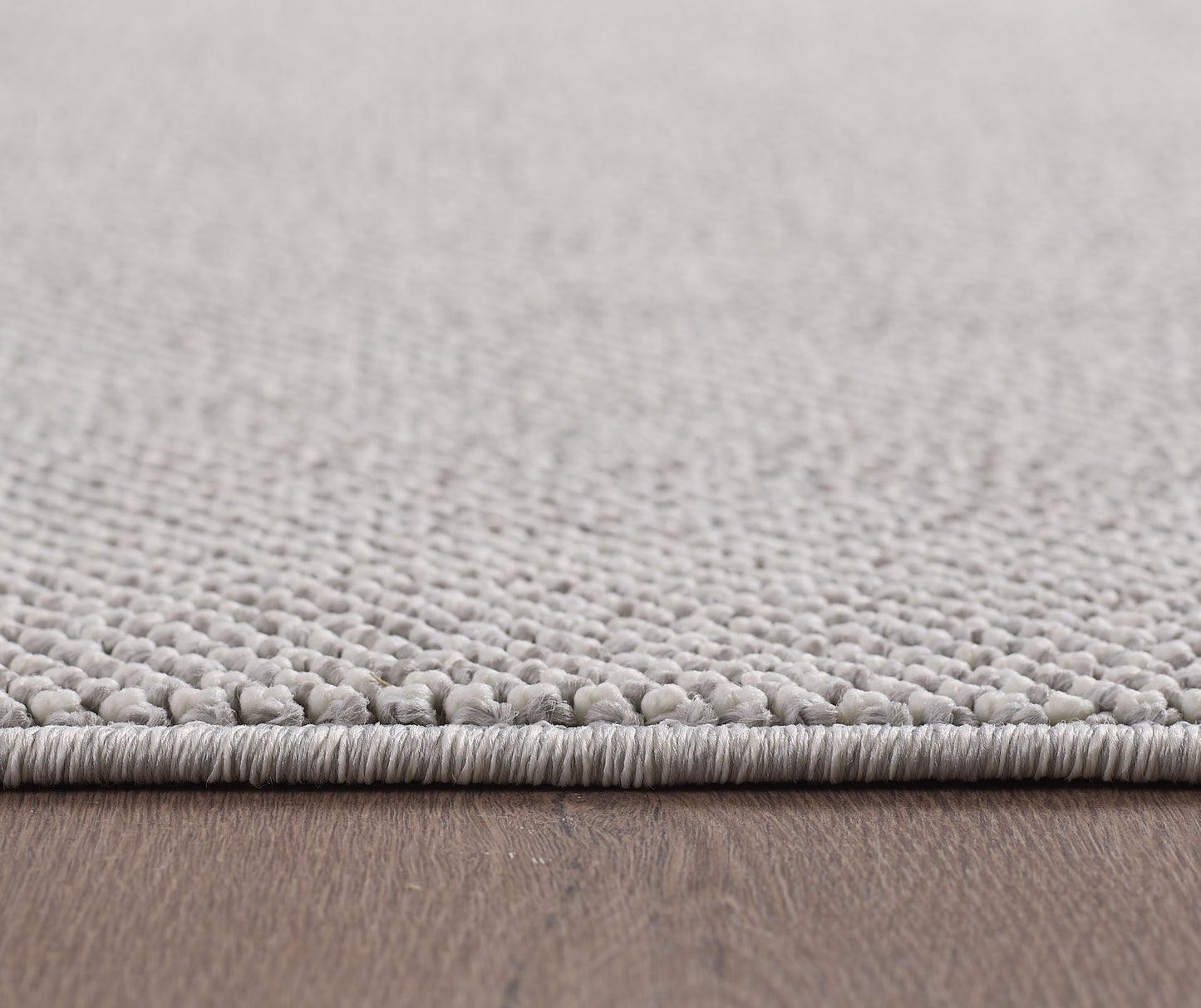 Lena 430 silber / Weichflor Teppich geflochten