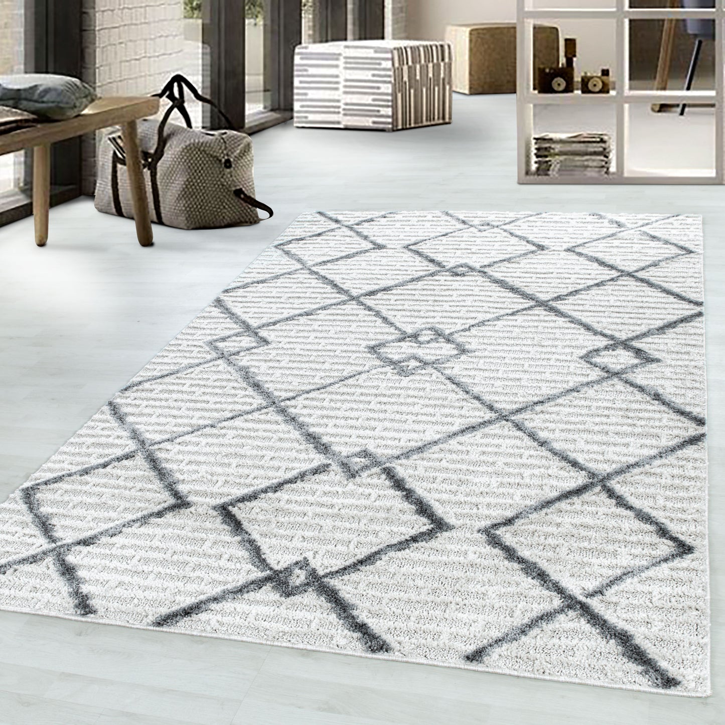 Pia 4701 creme hochwertiger moderner Designer Teppich