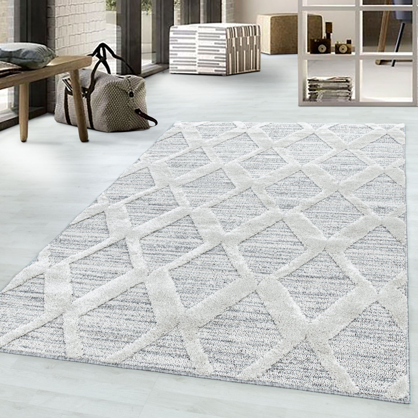 Pia 4703 grau hochwertiger moderner Designer Teppich