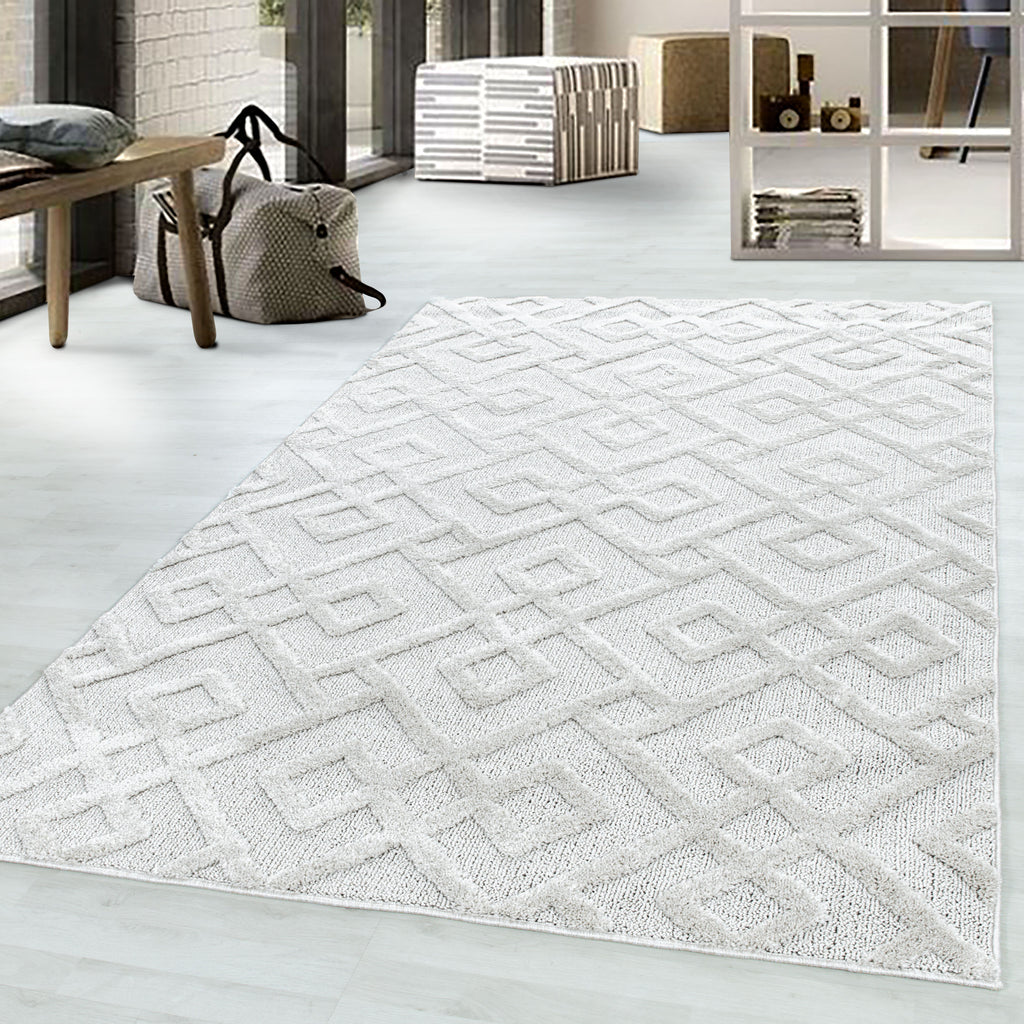 Palmira 4708 creme Teppich mit Hochtief Strukturen, Zeitlos und elegant