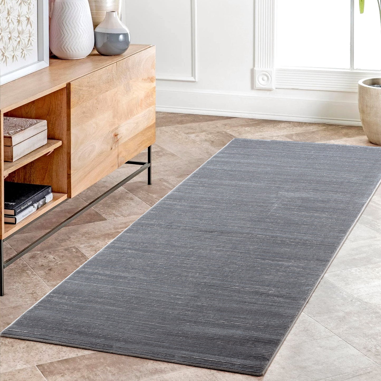 Lima 5050 anthrazit hochqualitativer Moderner Designer Teppich