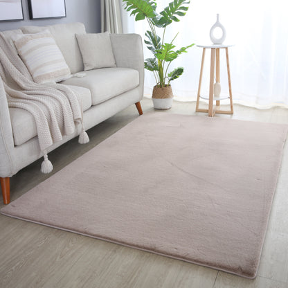 Cuddly 5100 beige Plüsch Teppich einfarbig pflegeleicht