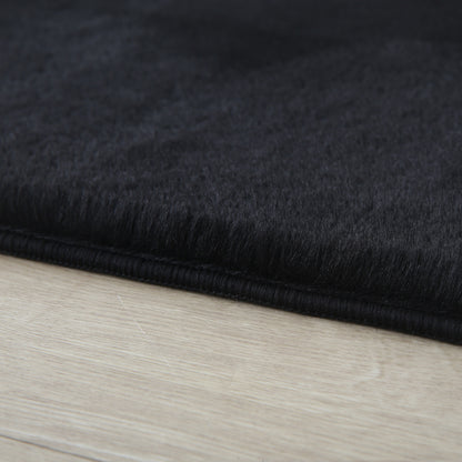 Cuddly 5100 black Plüsch Teppich einfarbig pflegeleicht