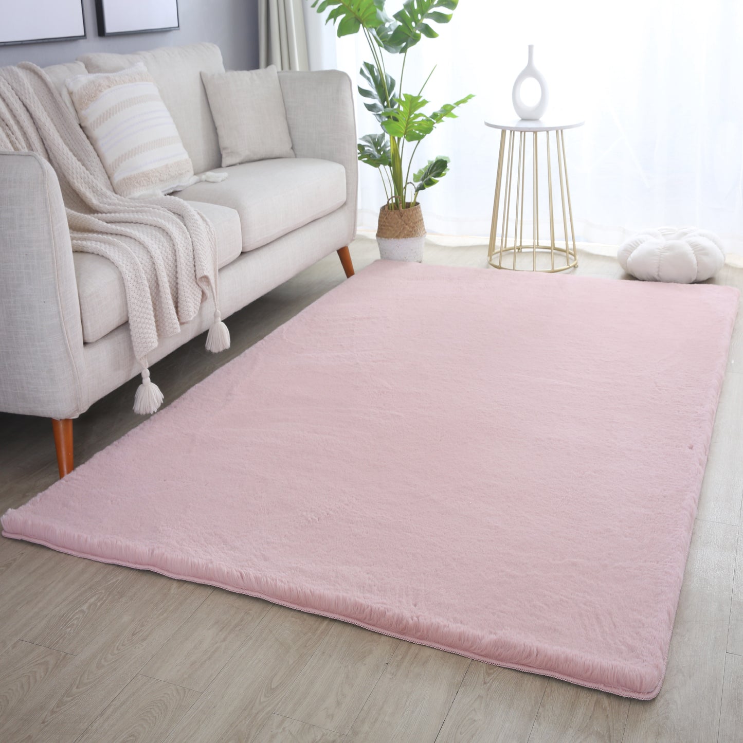 Cuddly 5100 rosa Plüsch Teppich einfarbig pflegeleicht