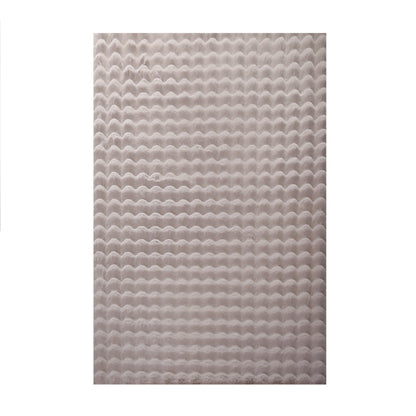 Amber 5110 beige / Plüschteppich kuschelig & weich / Wellenmuster