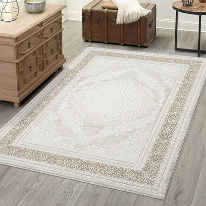 Art 209 creme klassicher Designer Teppich
