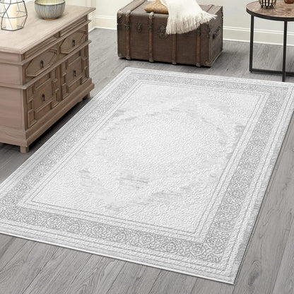 Art 209 grau klassicher Designer Teppich