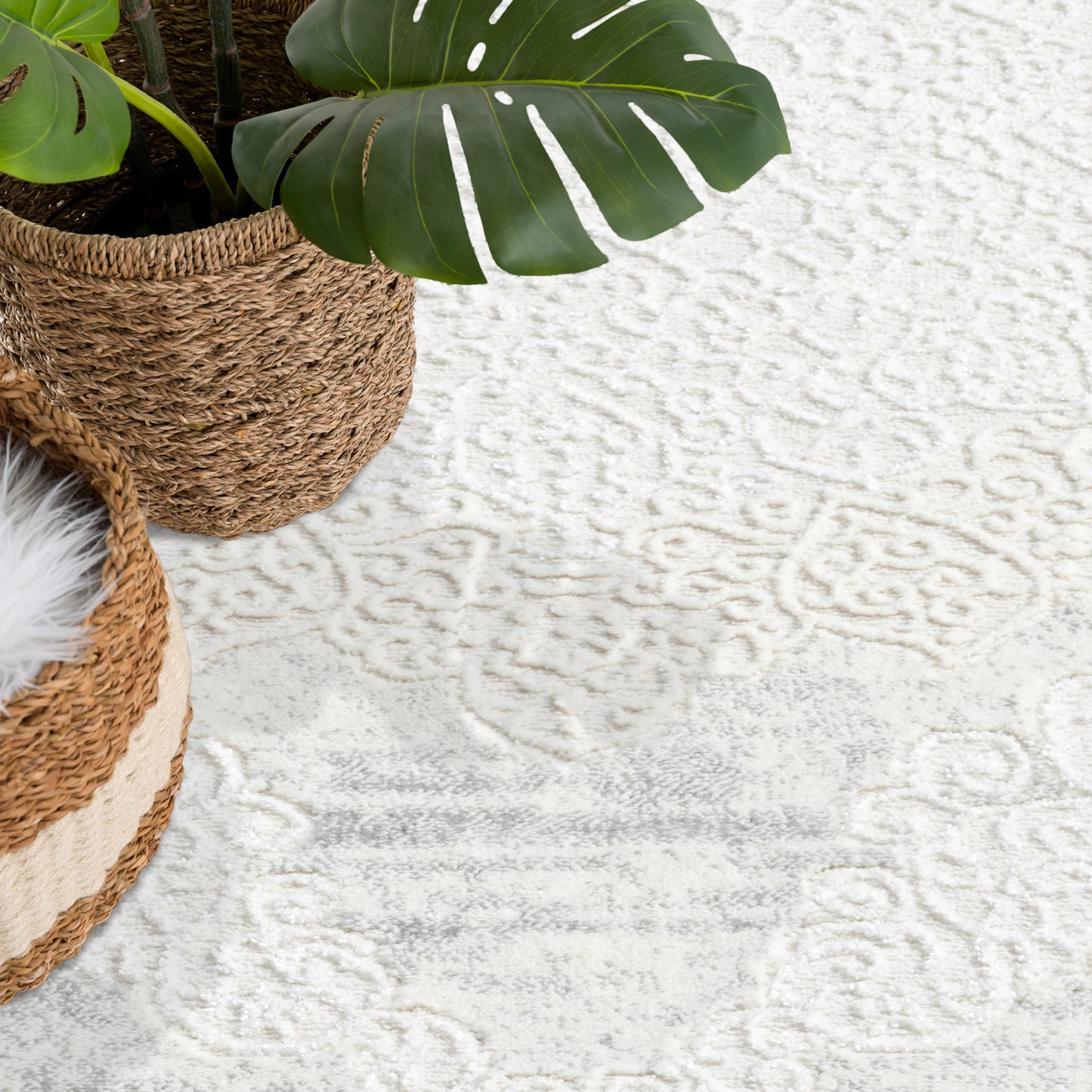 Art 209 grau klassicher Designer Teppich