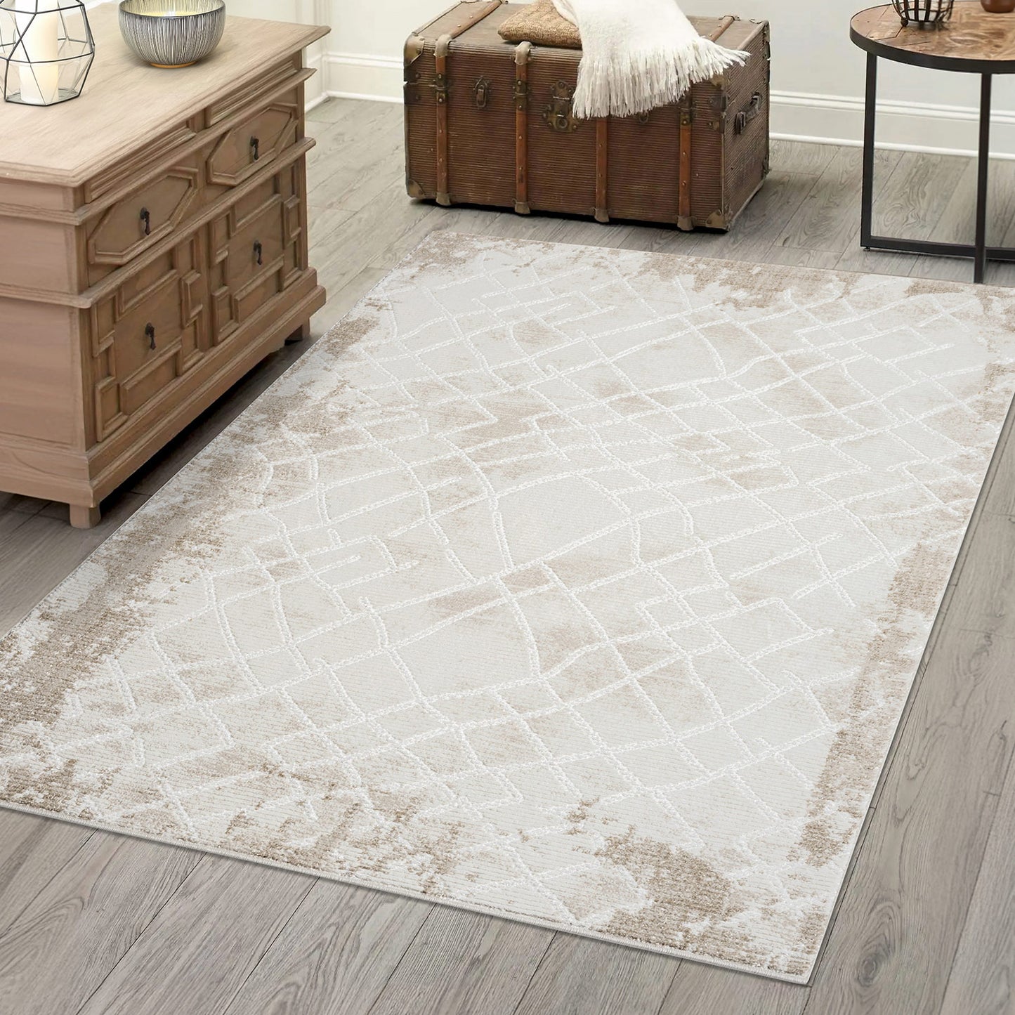Art 215 creme klassicher Designer Teppich