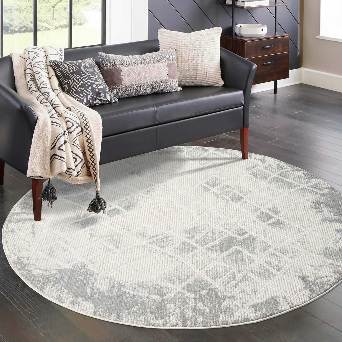 Art 215 grau klassicher Designer Teppich